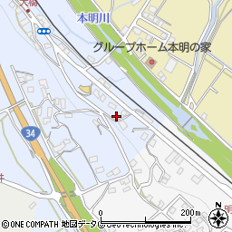 長崎県諫早市下大渡野町18周辺の地図