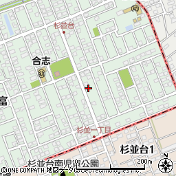 熊本県合志市幾久富1656-280周辺の地図