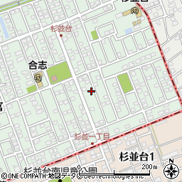 熊本県合志市幾久富1656-283周辺の地図