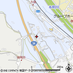 長崎県諫早市下大渡野町94周辺の地図