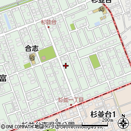 熊本県合志市幾久富1656-281周辺の地図