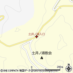 土井ノ浦入口周辺の地図