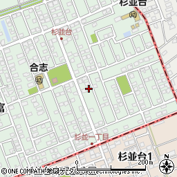 熊本県合志市幾久富1656-282周辺の地図