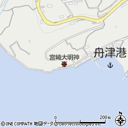 宮崎大明神周辺の地図