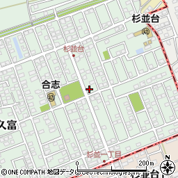 熊本県合志市幾久富1656-406周辺の地図