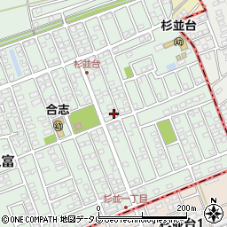 熊本県合志市幾久富1656-422周辺の地図