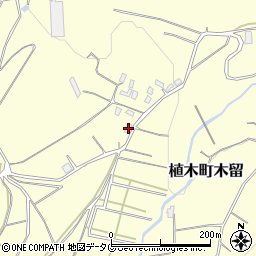 熊本県熊本市北区植木町木留1651-1周辺の地図
