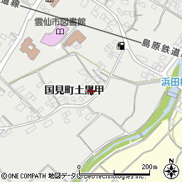 長崎県雲仙市国見町土黒甲1021周辺の地図
