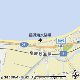 長浜海水浴場周辺の地図