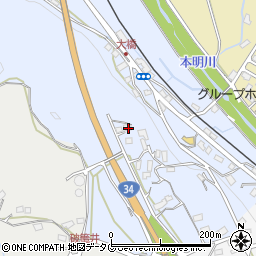 長崎県諫早市下大渡野町114-2周辺の地図