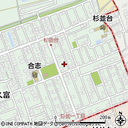 熊本県合志市幾久富1656-421周辺の地図