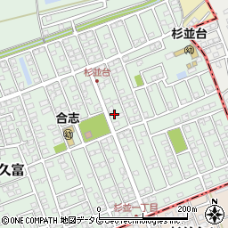 熊本県合志市幾久富1656-407周辺の地図