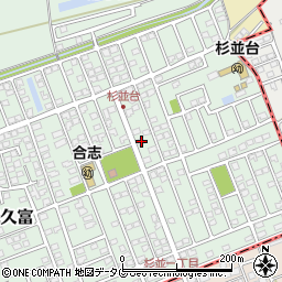 熊本県合志市幾久富1656-408周辺の地図