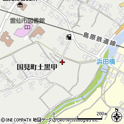 長崎県雲仙市国見町土黒甲533周辺の地図