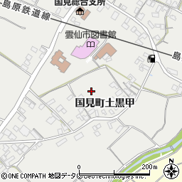 長崎県雲仙市国見町土黒甲周辺の地図