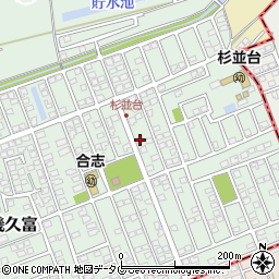 熊本県合志市幾久富1656-409周辺の地図