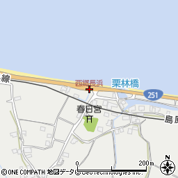 西郷長浜周辺の地図
