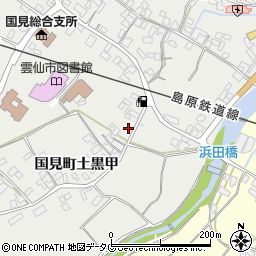 長崎県雲仙市国見町土黒甲1038周辺の地図