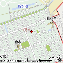 熊本県合志市幾久富1656-433周辺の地図