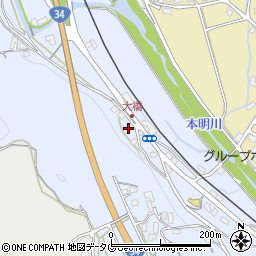 長崎県諫早市下大渡野町42周辺の地図