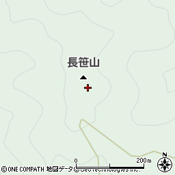 長笹山周辺の地図