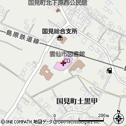 雲仙市図書館周辺の地図