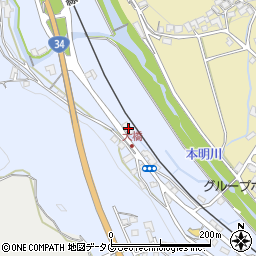 長崎県諫早市下大渡野町120周辺の地図