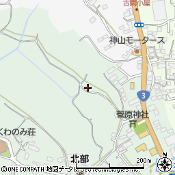 熊本県熊本市北区鹿子木町周辺の地図