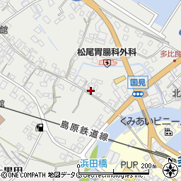 長崎県雲仙市国見町土黒甲74周辺の地図