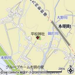 平松神社周辺の地図