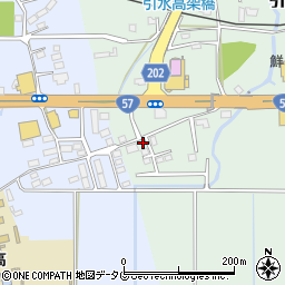 熊本県菊池郡大津町引水77周辺の地図