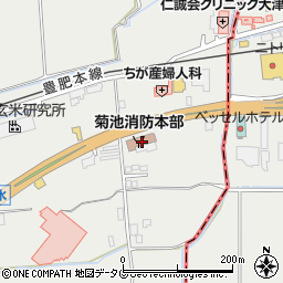 菊池広域連合　日・祝日当番医案内周辺の地図