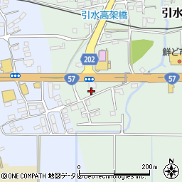 熊本県菊池郡大津町引水112周辺の地図