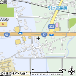 熊本県菊池郡大津町引水58周辺の地図