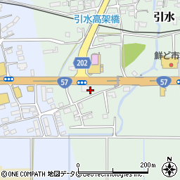 熊本県菊池郡大津町引水114周辺の地図