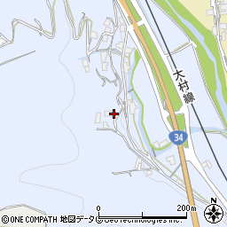 長崎県諫早市下大渡野町229周辺の地図