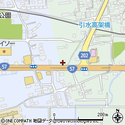熊本県菊池郡大津町引水55-1周辺の地図