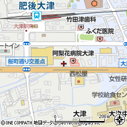 熊本銀行大津支店周辺の地図
