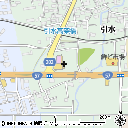 熊本県菊池郡大津町引水62周辺の地図