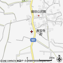 熊本県熊本市北区植木町鐙田100-5周辺の地図