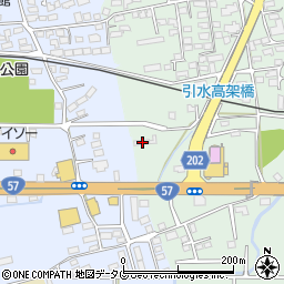 熊本県菊池郡大津町引水53周辺の地図