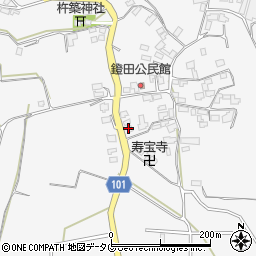 熊本県熊本市北区植木町鐙田1958周辺の地図