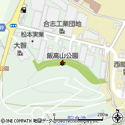 飯高山公園周辺の地図