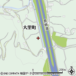 長崎県大村市大里町周辺の地図