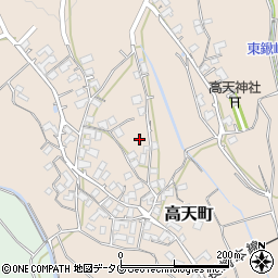 長崎県諫早市高天町周辺の地図