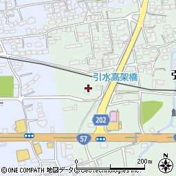 熊本県菊池郡大津町引水42周辺の地図