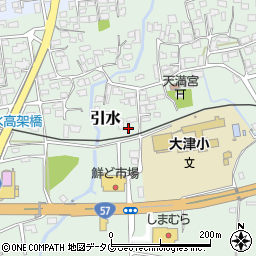 熊本県菊池郡大津町引水150周辺の地図