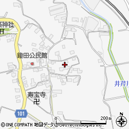 熊本県熊本市北区植木町鐙田2018周辺の地図