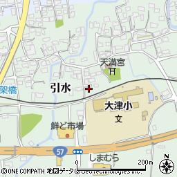 熊本県菊池郡大津町引水215周辺の地図