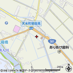 ローソン玉名天水部田見店周辺の地図